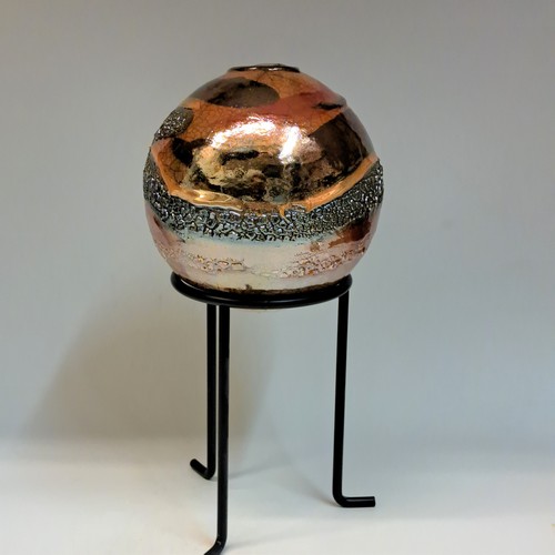 #230764 Raku Glitter Globe $38 at Hunter Wolff Gallery
